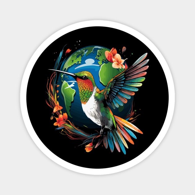 Hummingbird Earth Day Magnet by JH Mart